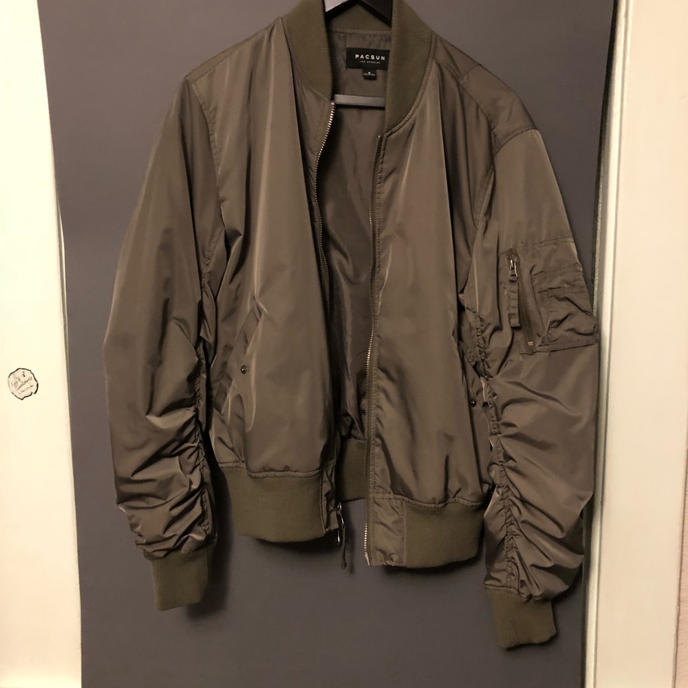 Pacsun olive bomber jacket